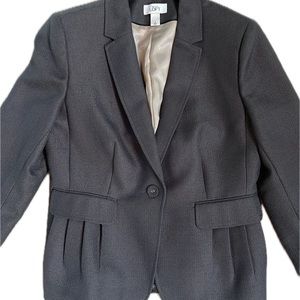 ANN TAYLOR LOFT jacket with polyester detail along bottom